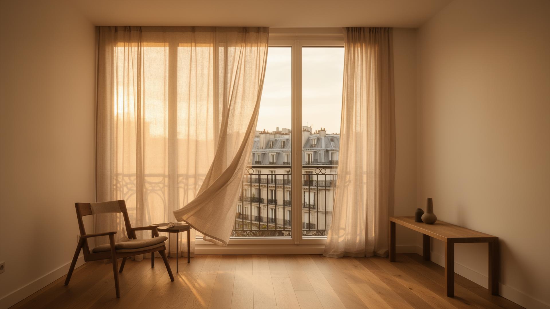 Intérieur baigné de lumière naturelle, fenêtre Leroy Merlin